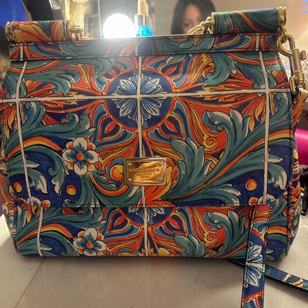 Authentic Rare Dolce & Gabbana Sicily Tile satchel